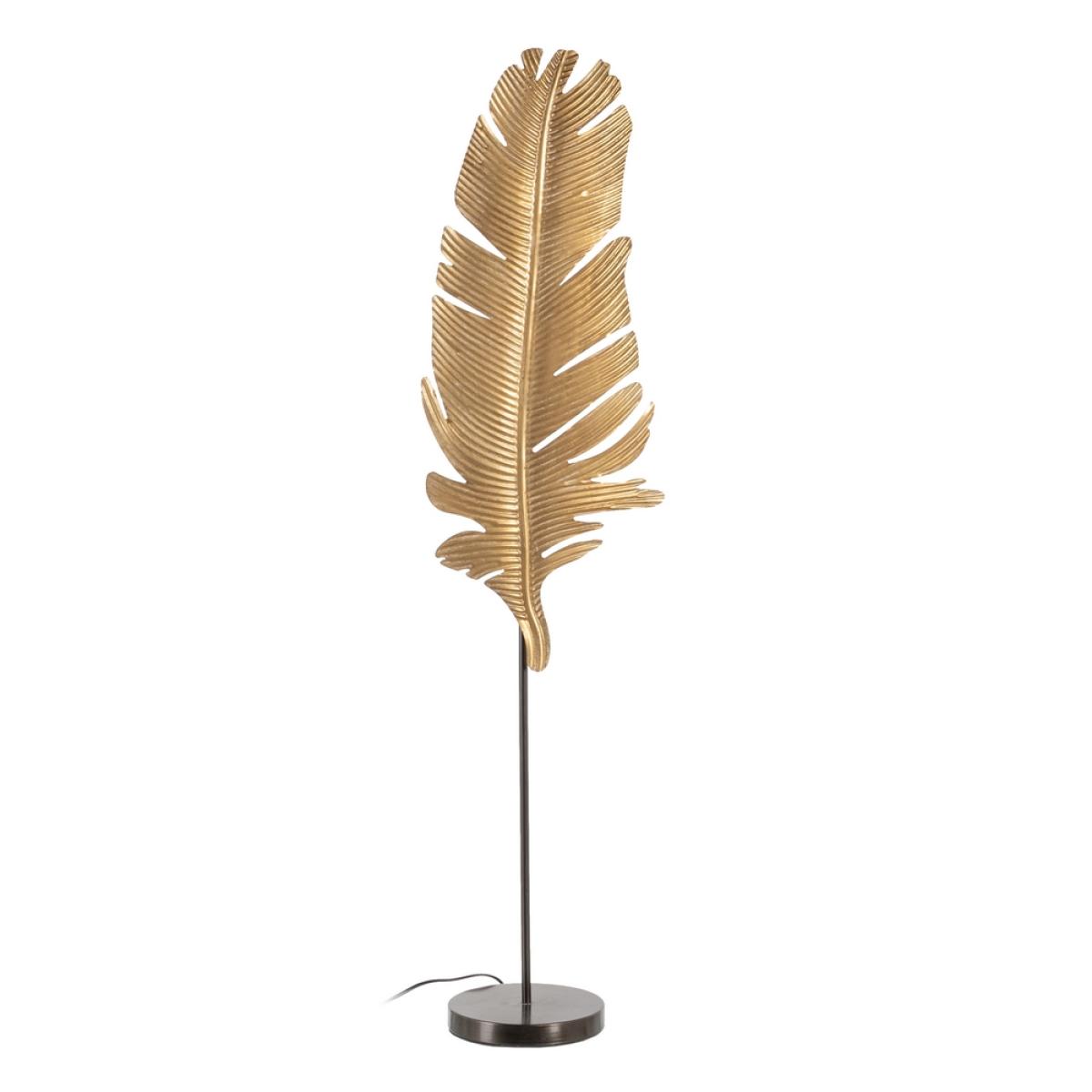 Lámpara suelo hoja oro-negro metal 31 x 31 x 135,50 cm