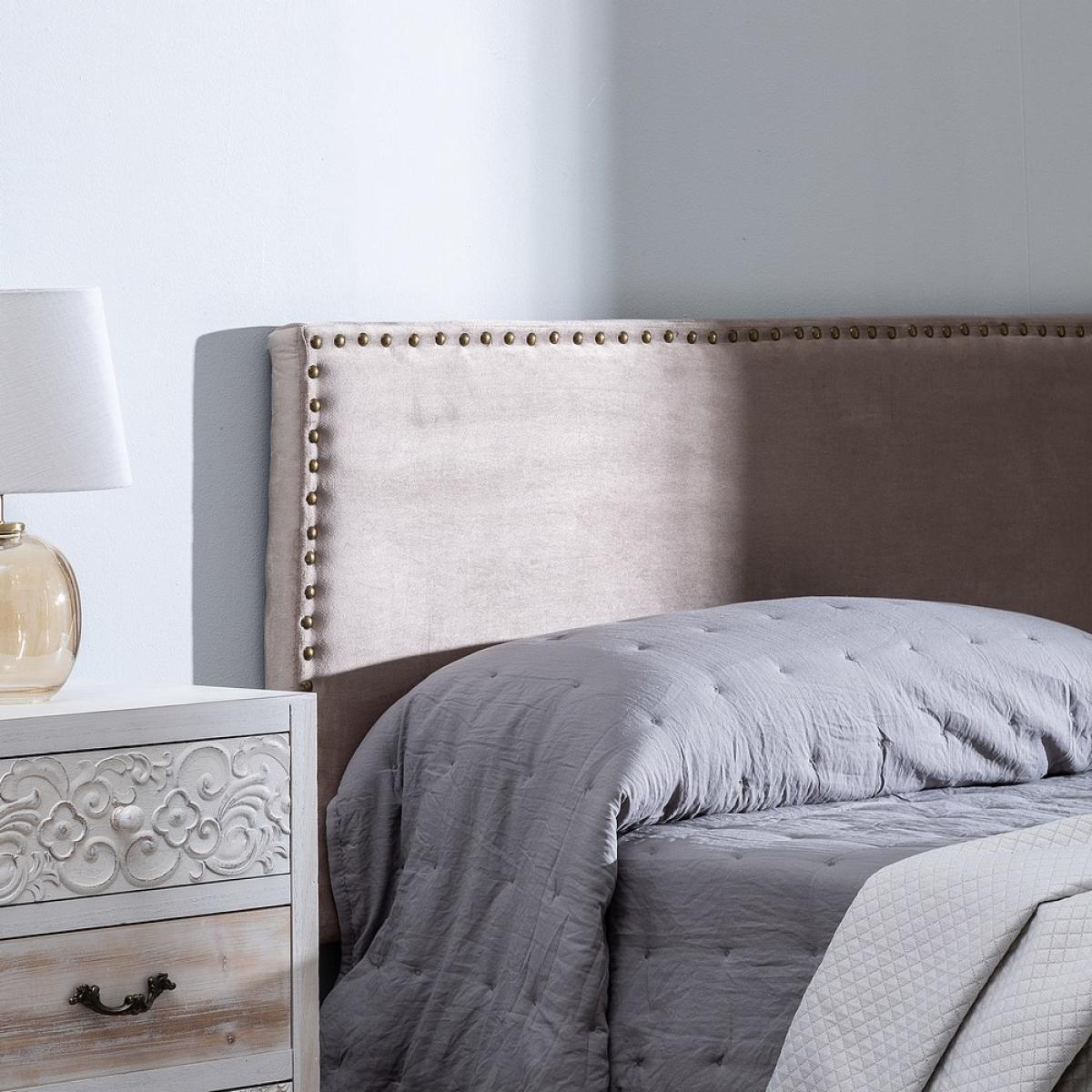 Cabecero taupe tejido dormitorio 180 x 6 x 60 cm