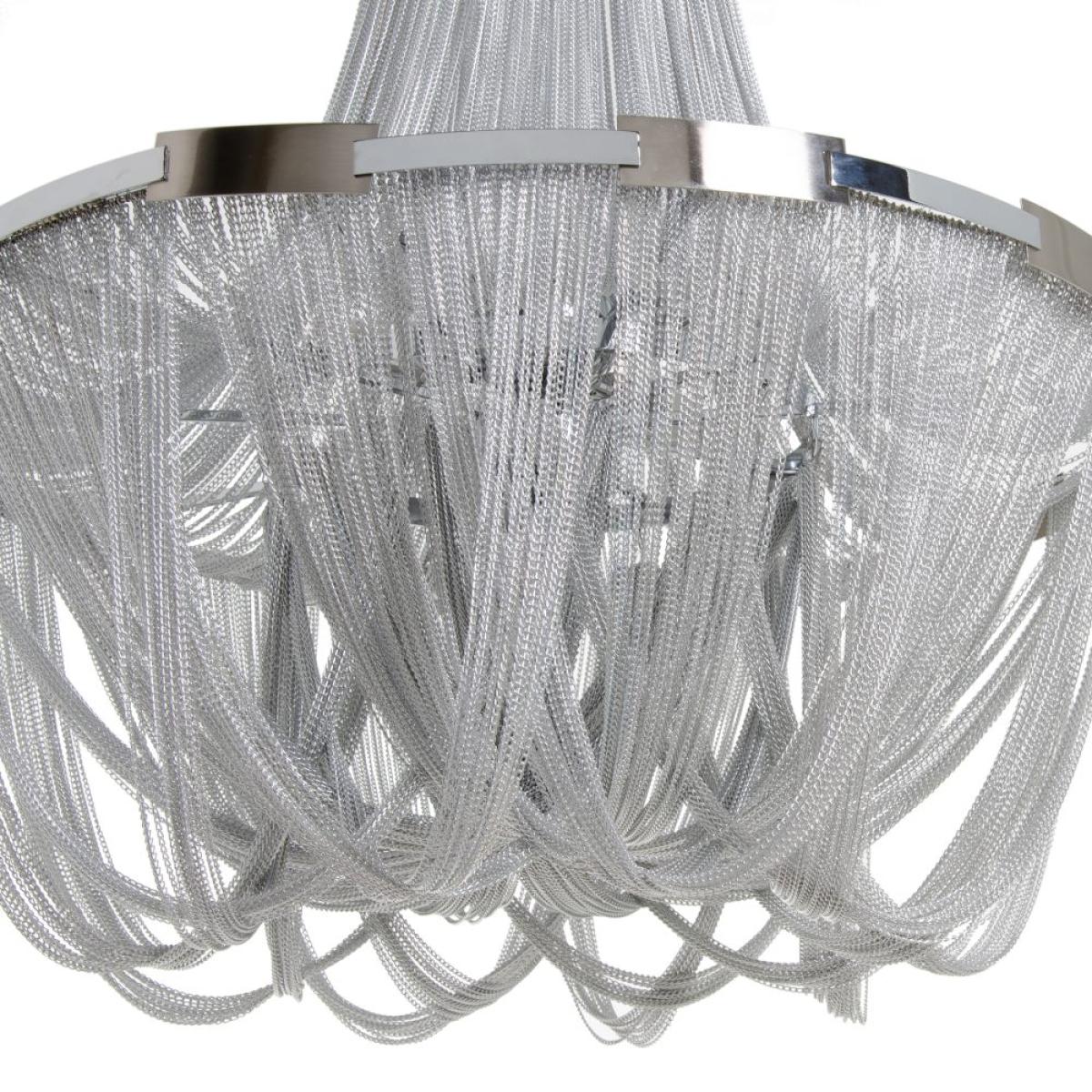 Lámpara techo plata metal iluminación 80 x 80 x 120 cm
