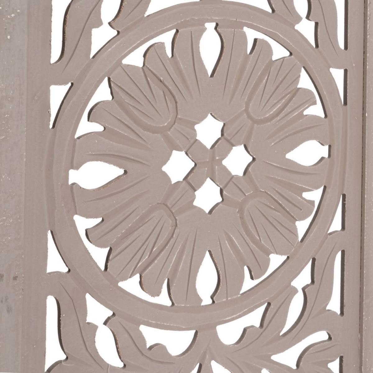 Biombo taupe dm-madera decoración 152 x 2,25 x 182 cm
