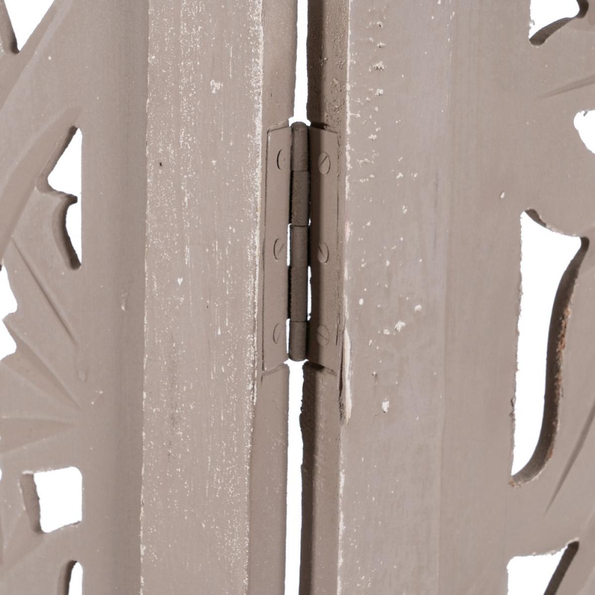 Biombo taupe dm-madera decoración 152 x 2,25 x 182 cm