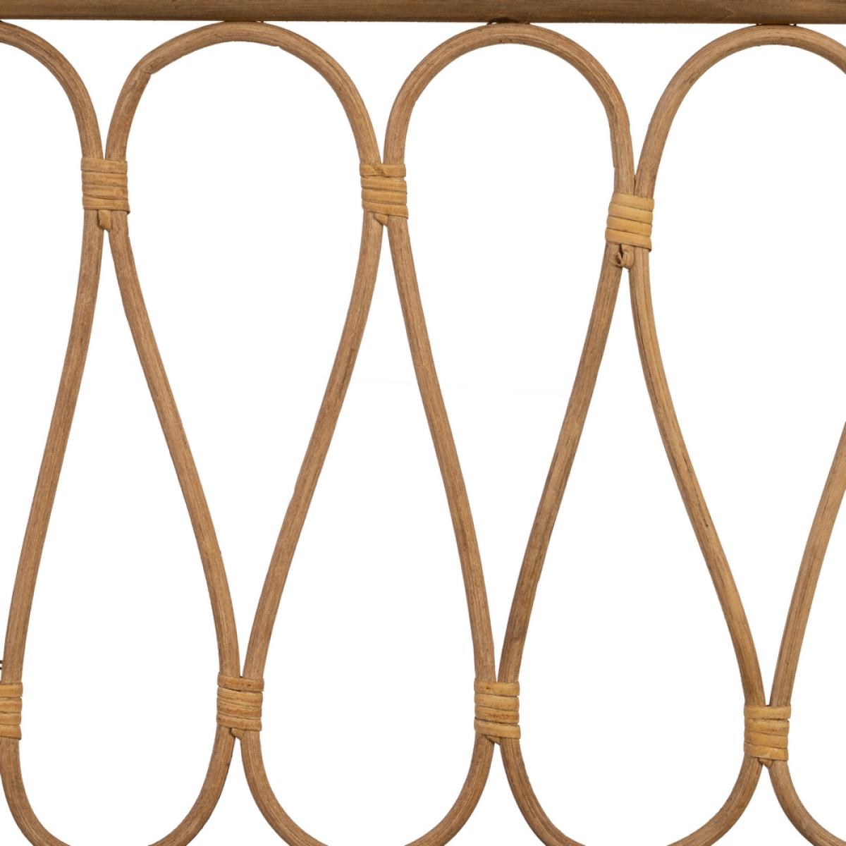 Cabecero natural ratán-madera 160 x 60 cm