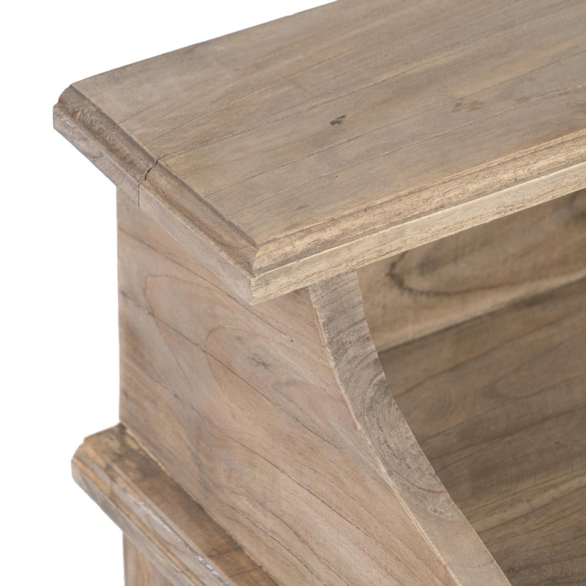 Mueble auxiliar natural madera mindi 35 x 40 x 80 cm
