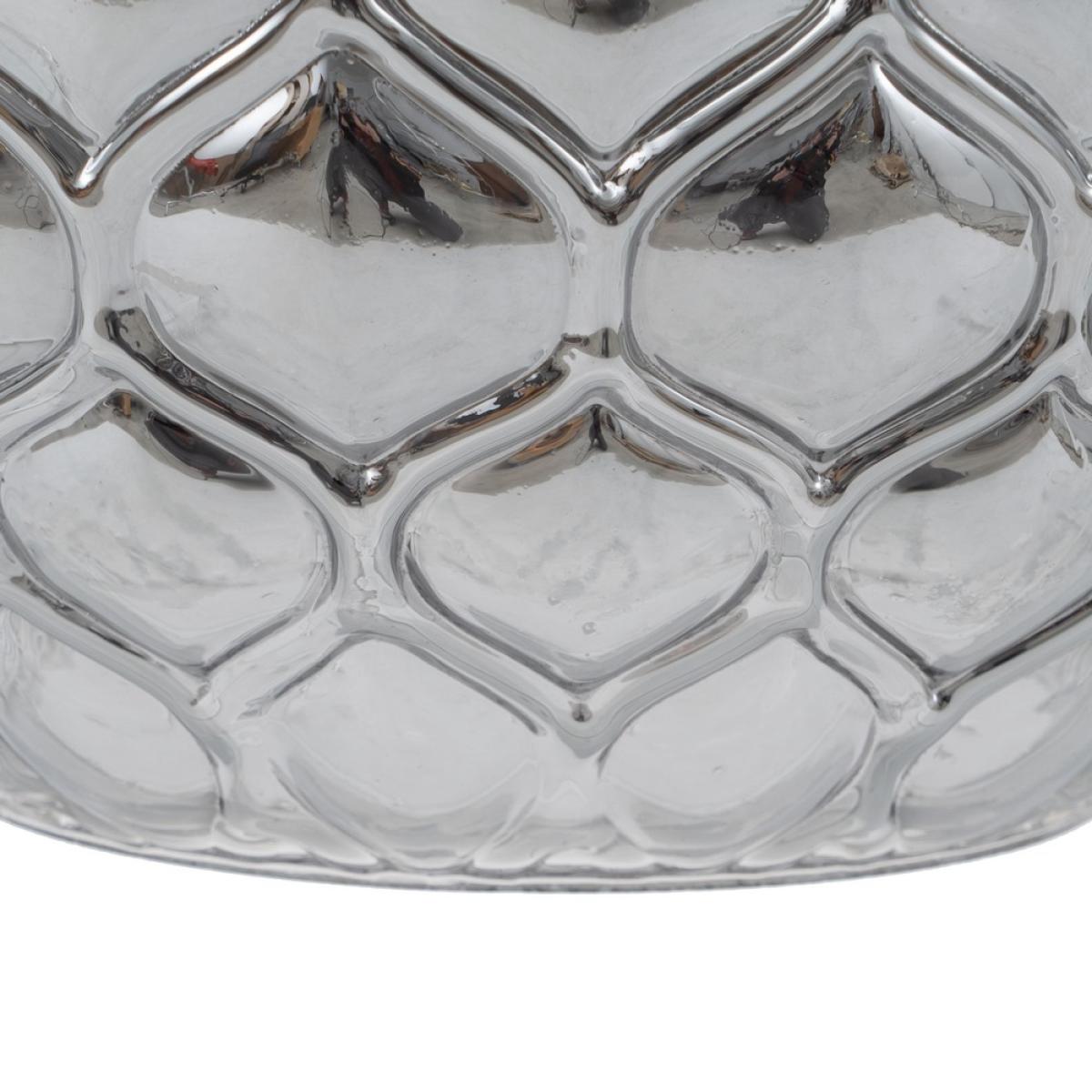 Lámpara techo plata hierro - cristal 23 x 23 x 21,50 cm