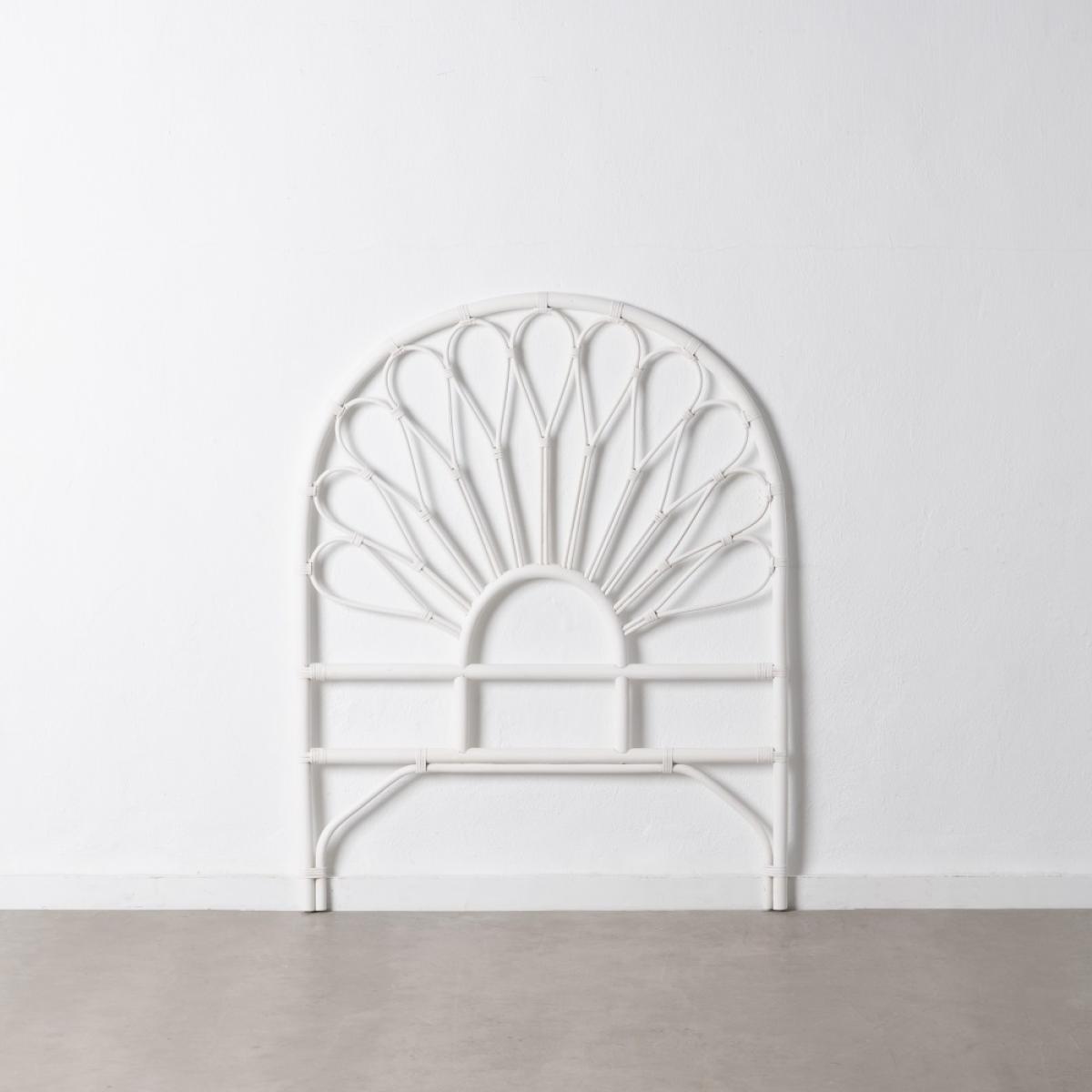 Cabecero blanco ratán dormitorio 100 x 3 x 125 cm