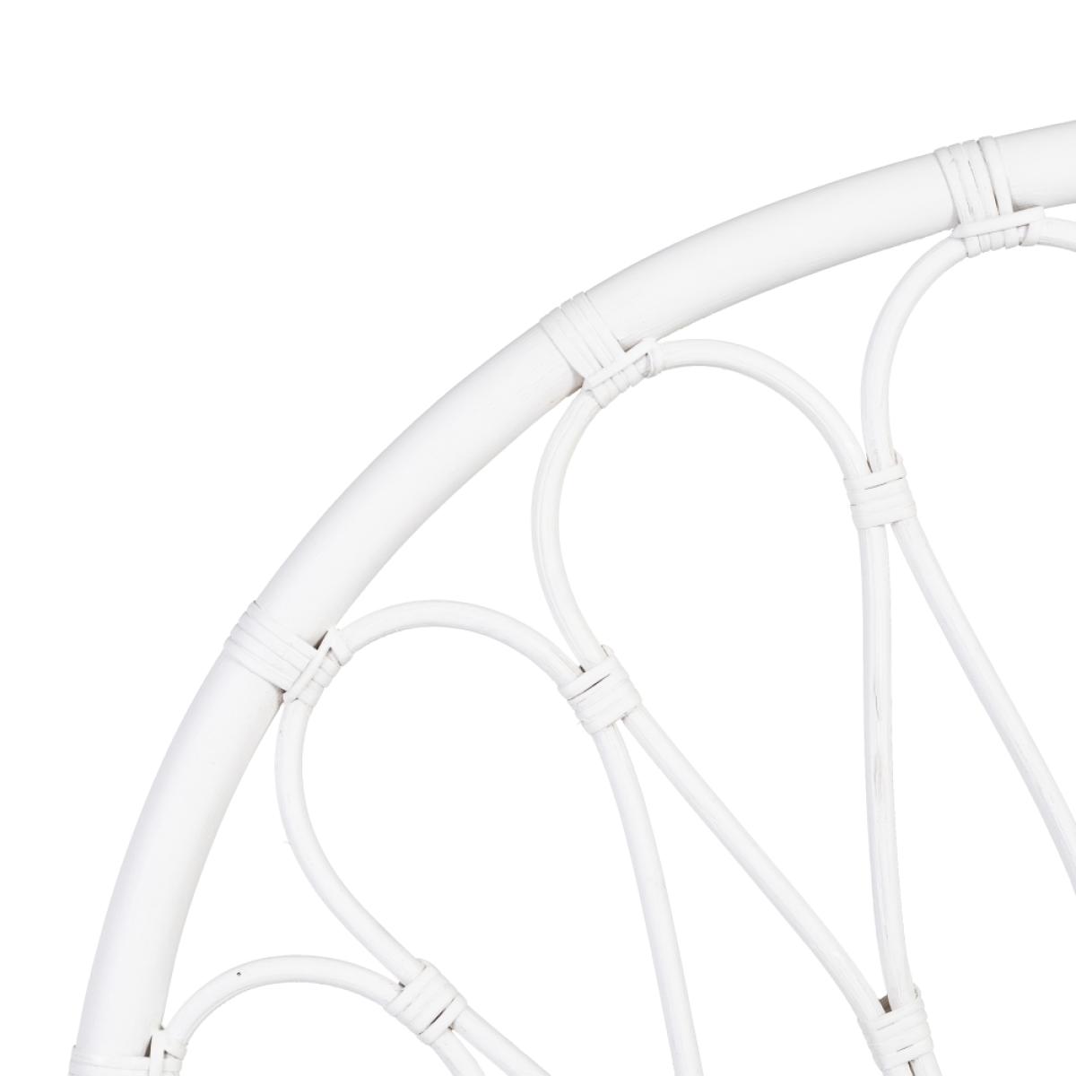 Cabecero blanco ratán dormitorio 100 x 3 x 125 cm