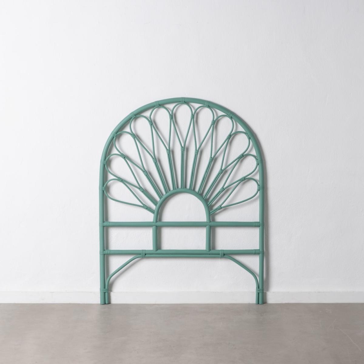 Cabecero verde ratán dormitorio 100 x 3 x 125 cm