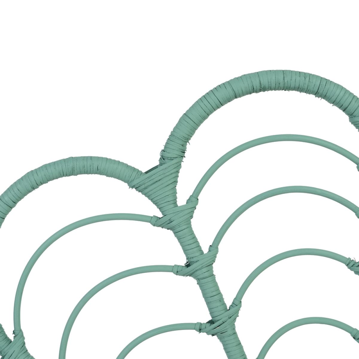 Cabecero verde ratán dormitorio 160 x 3 x 80 cm