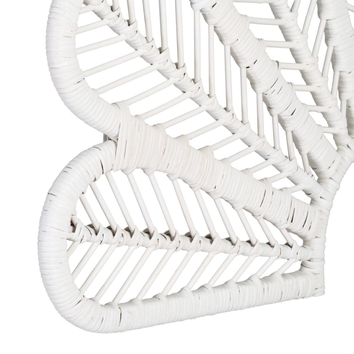 Cabecero blanco ratán dormitorio 100 x 3 x 59 cm