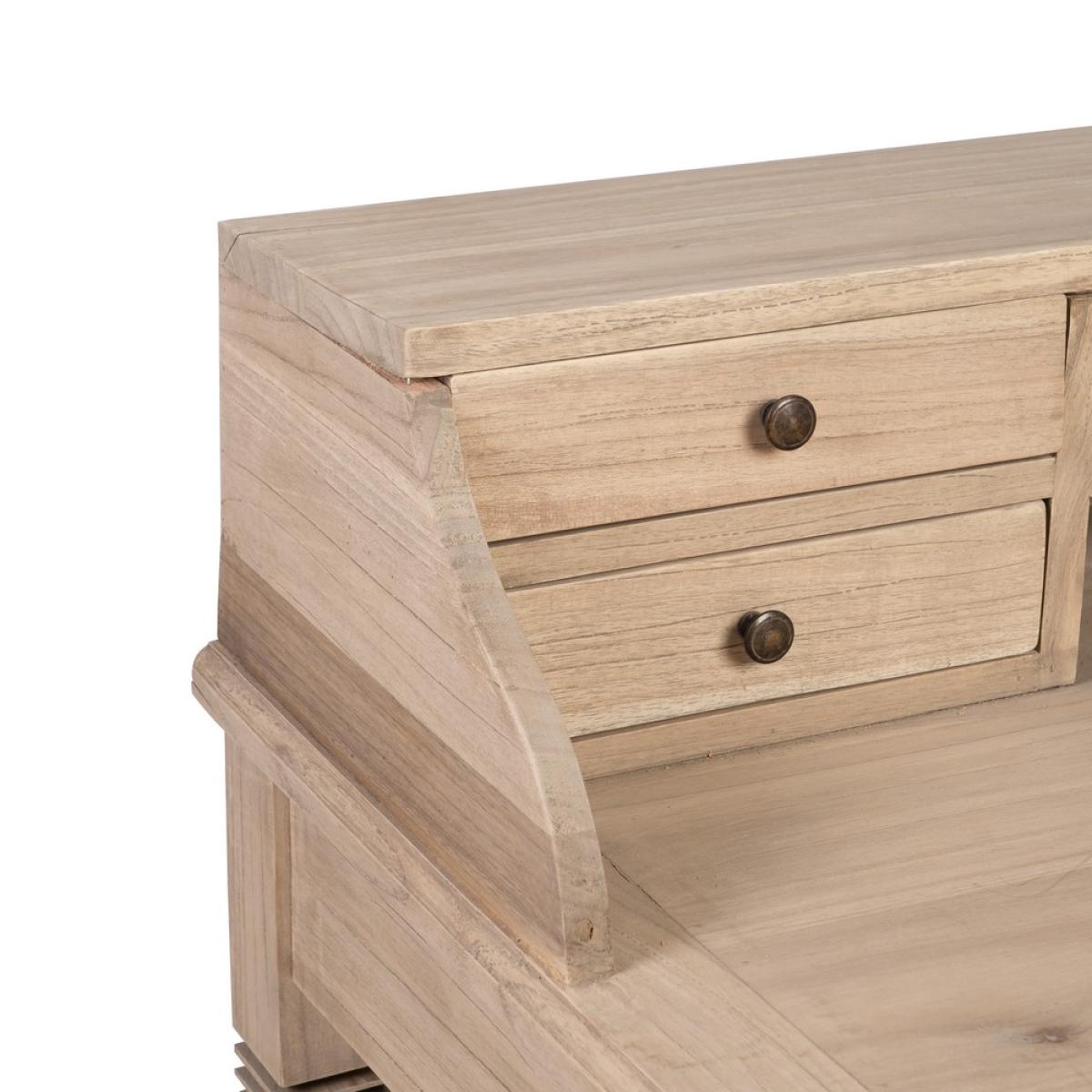 Escritorio natural madera mindi salón 135 x 75 x 100 cm