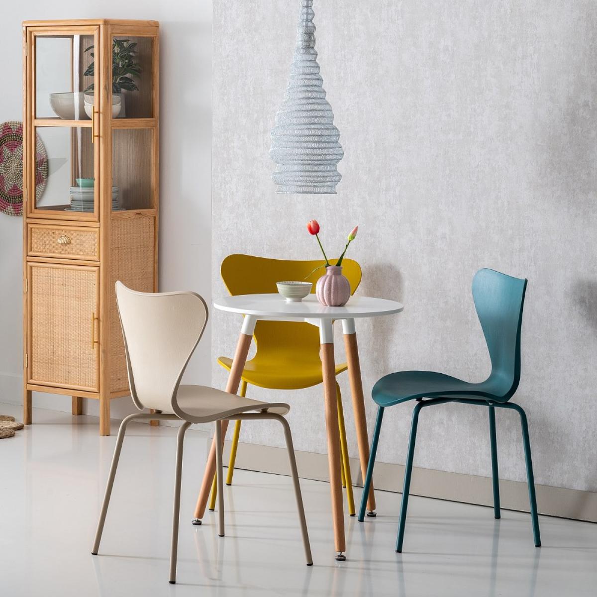 Mesa comedor blanco dm-madera 60 x 60 x 74 cm