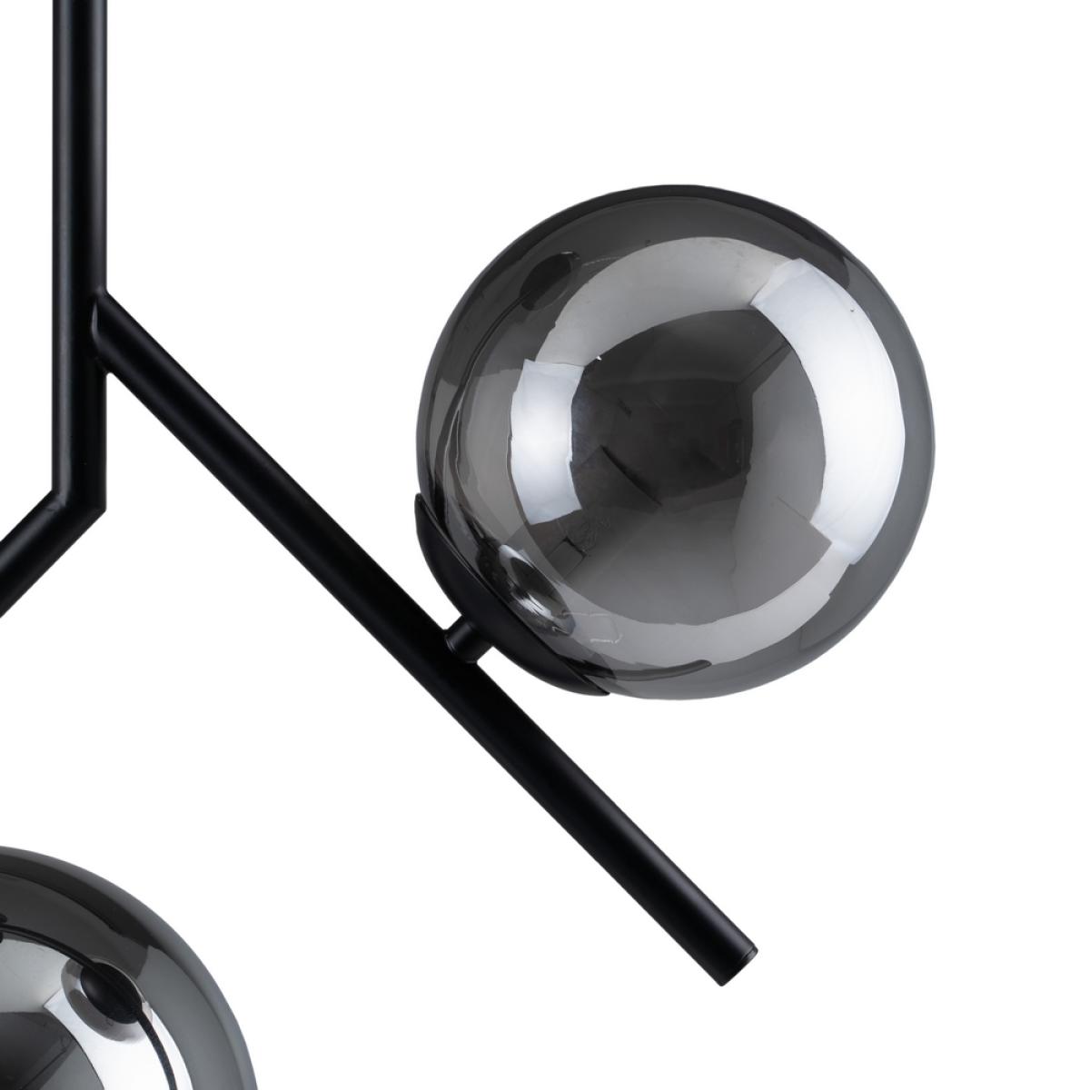 Lámpara techo negro metal-cristal 50 x 15 x 54 cm