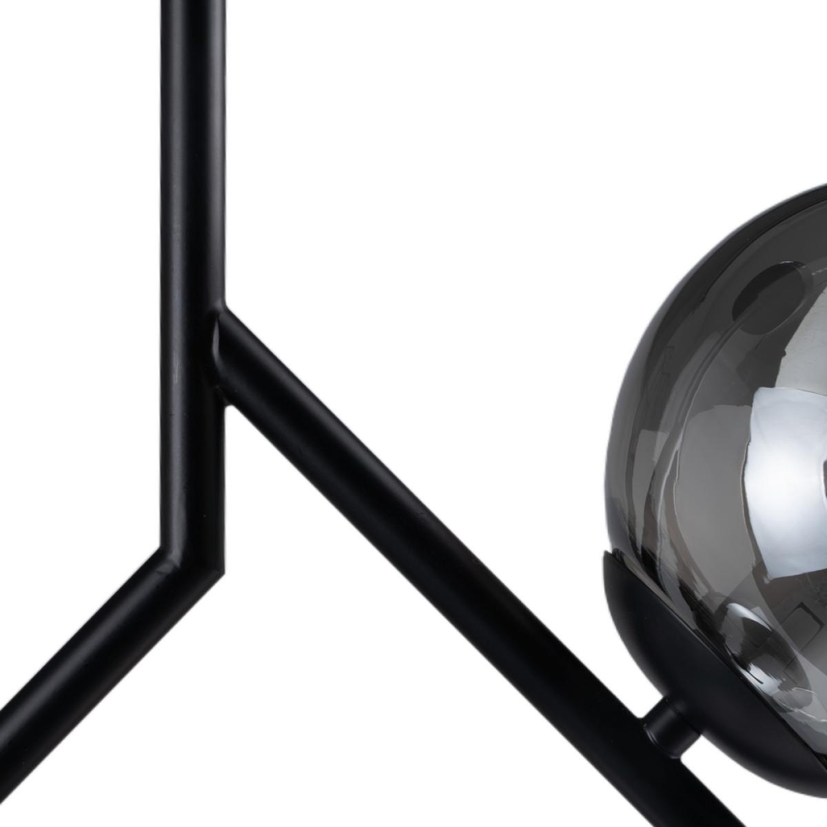 Lámpara techo negro metal-cristal 50 x 15 x 54 cm