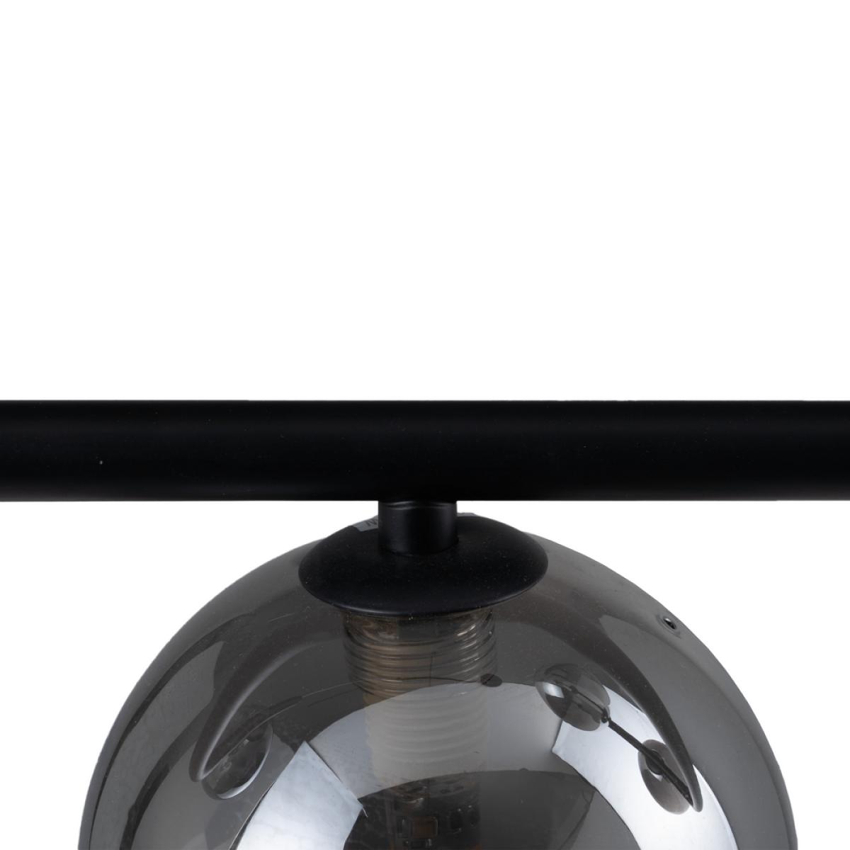 Lámpara techo negro metal-cristal 85 x 15 x 32 cm