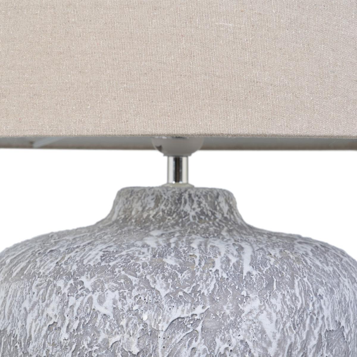 Lámpara mesa gris cerámica iluminación 40 x 40 x 55 cm