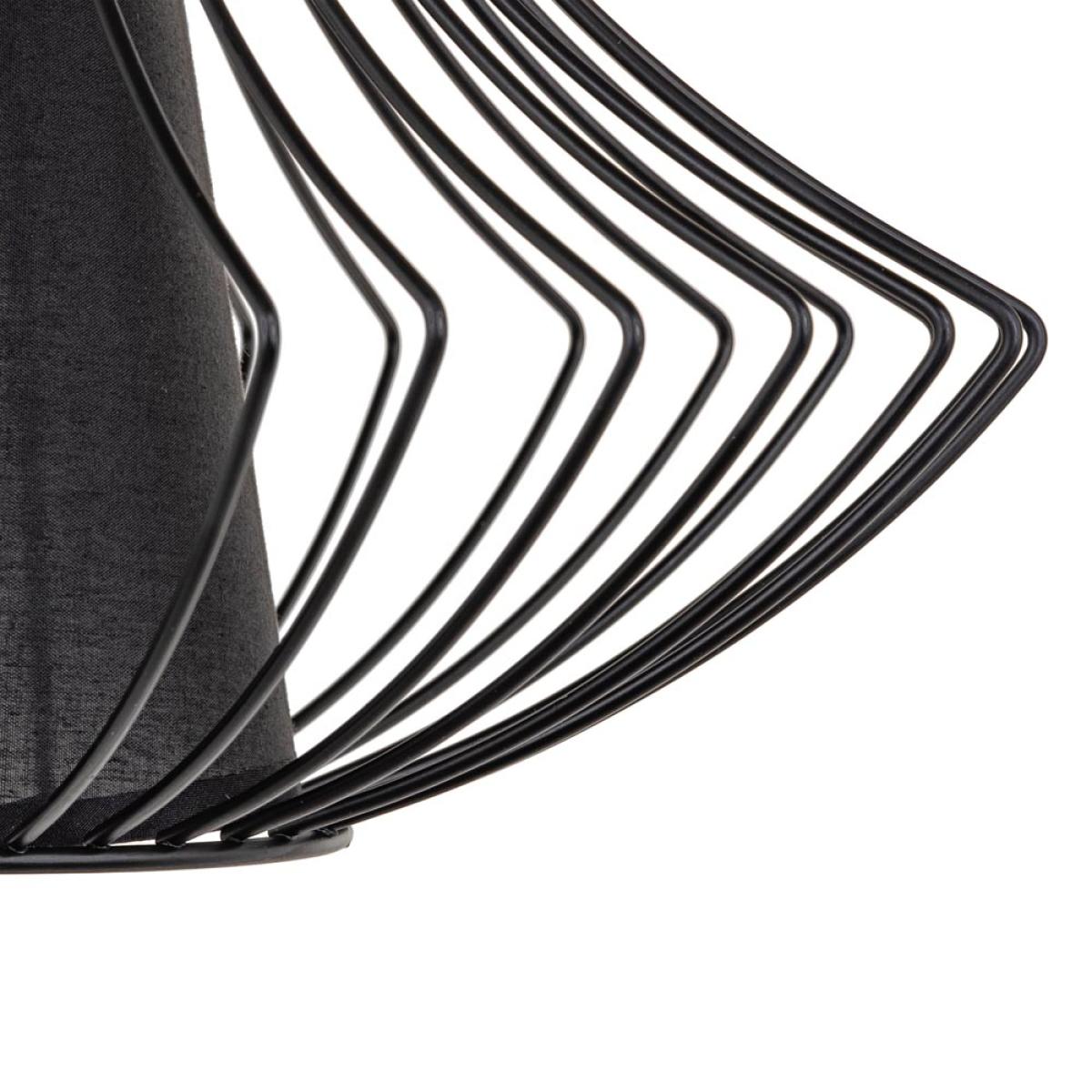 Lámpara techo negro hierro iluminación 30 x 30 x 45 cm