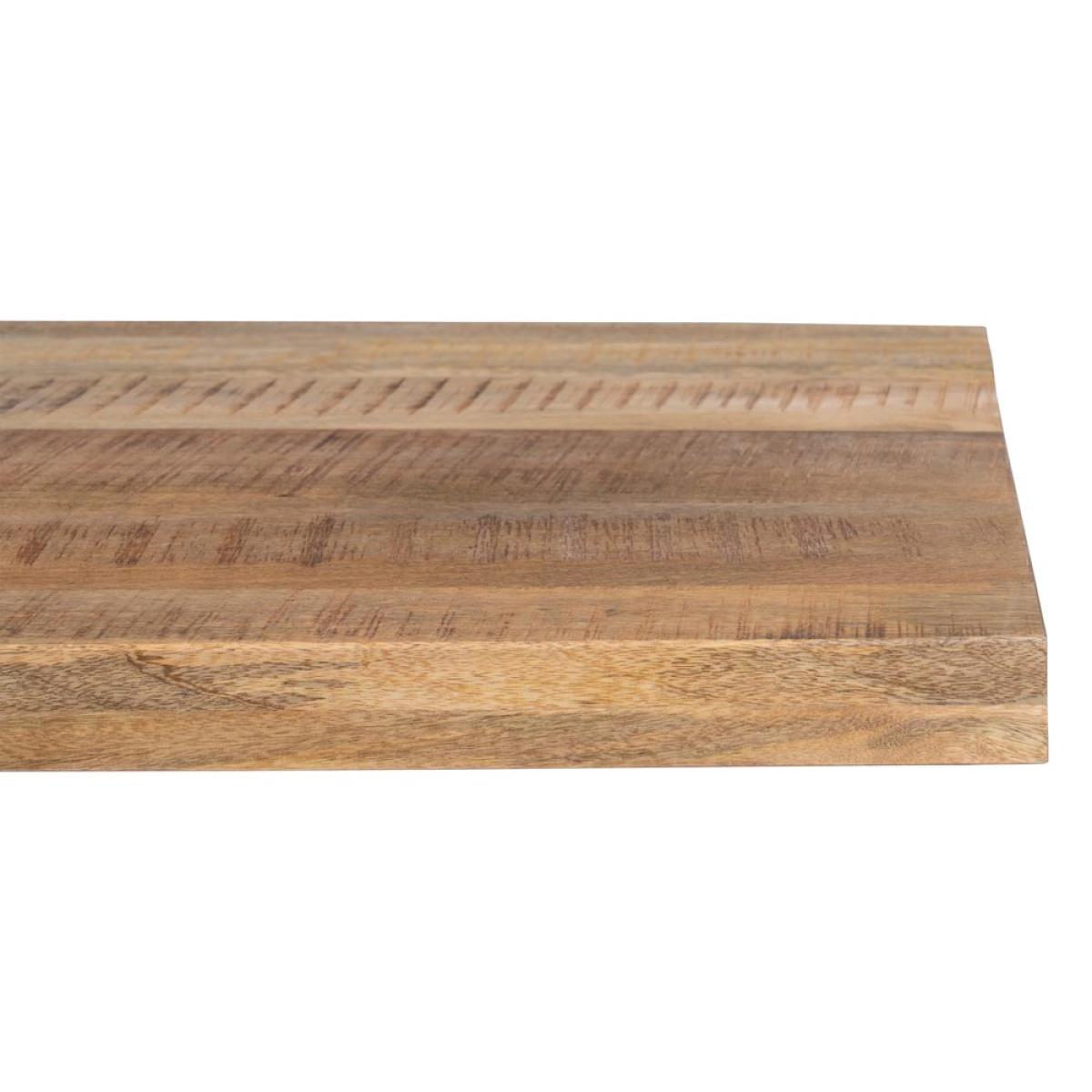 Mesa comedor natural-negro madera-hierro 240 x 100 x 79 cm