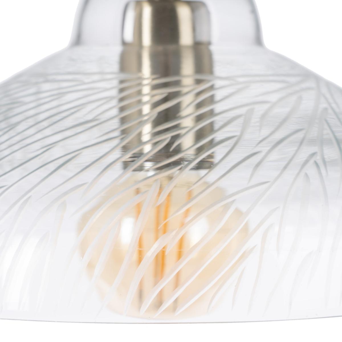 Lámpara techo cristal-metal iluminación 29 x 29 x 24 cm