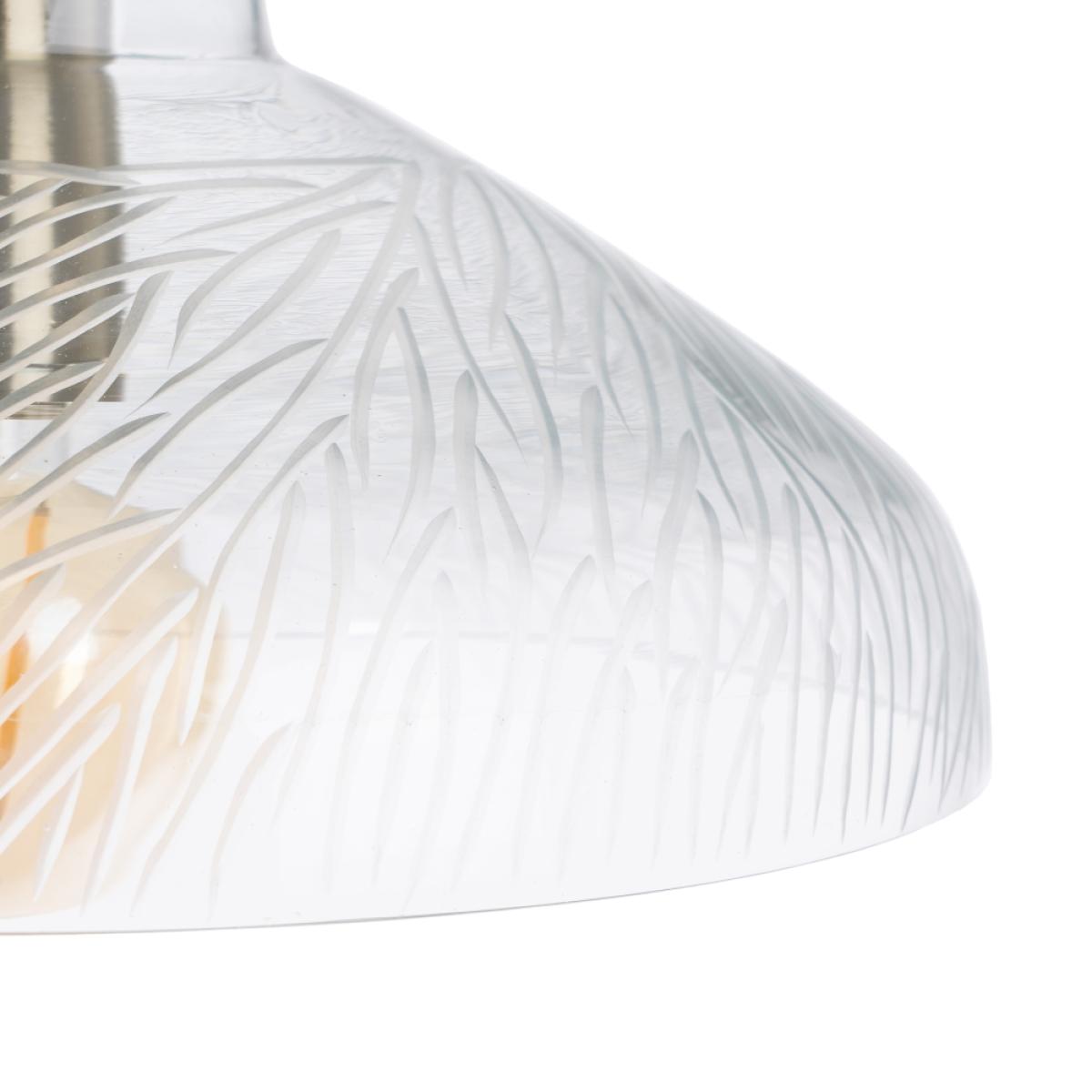 Lámpara techo cristal-metal iluminación 29 x 29 x 24 cm