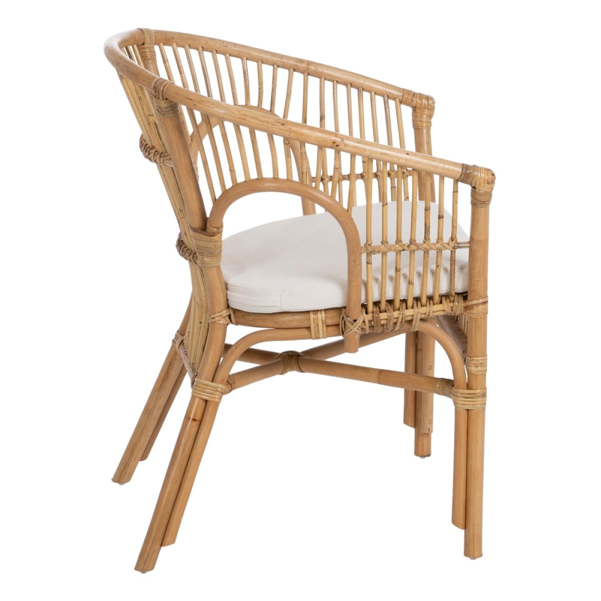 Sillón natural ratán salón 57 x 58 x 80 cm 310608064