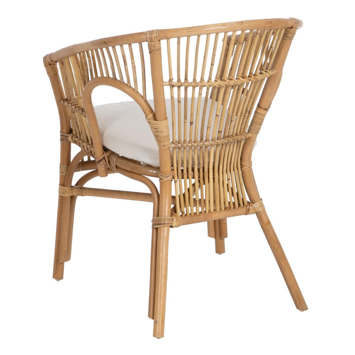 Sillón natural ratán salón 57 x 58 x 80 cm 310608064