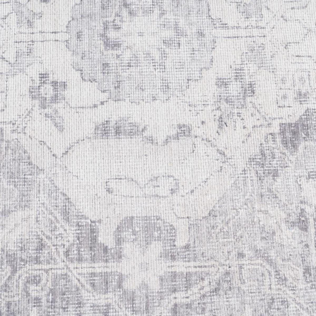Alfombra gris poliester-algodón 200 x 300 cm