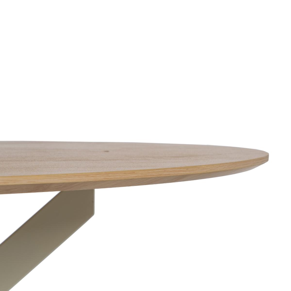 Mesa comedor natural-crema dm-metal 120 x 120 x 75 cm 310608709