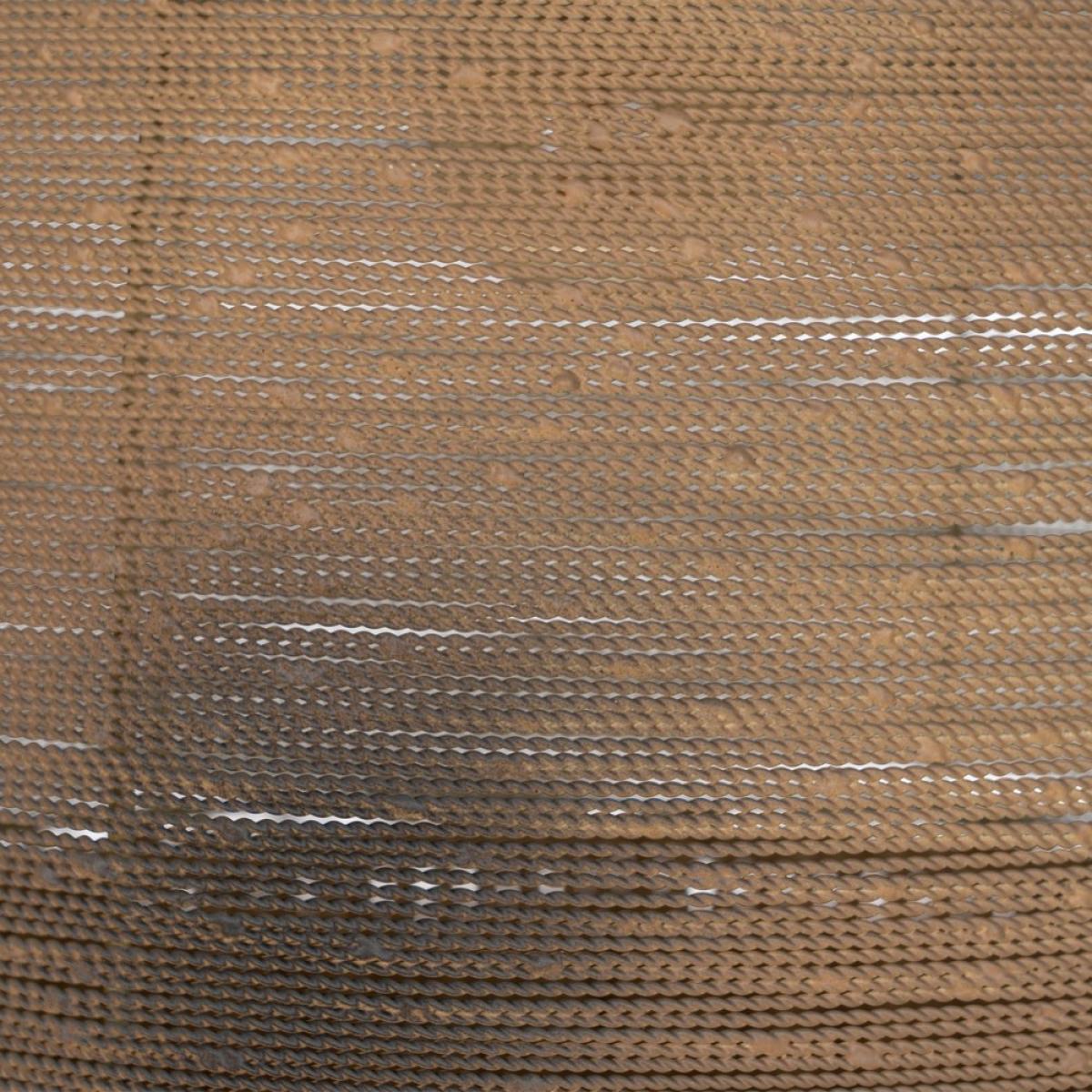 Lámpara techo metal-fibra natural 30 x 30 x 36 cm