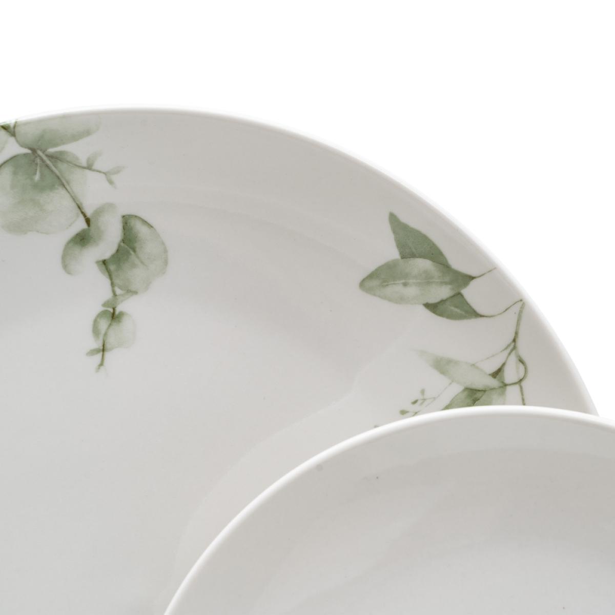 Vajilla 18 piezas hojas porcelana cocina 1 cm 310609041
