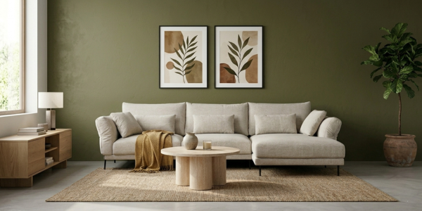 Cómo combinar el verde oliva para conseguir un hogar fresco y luminoso