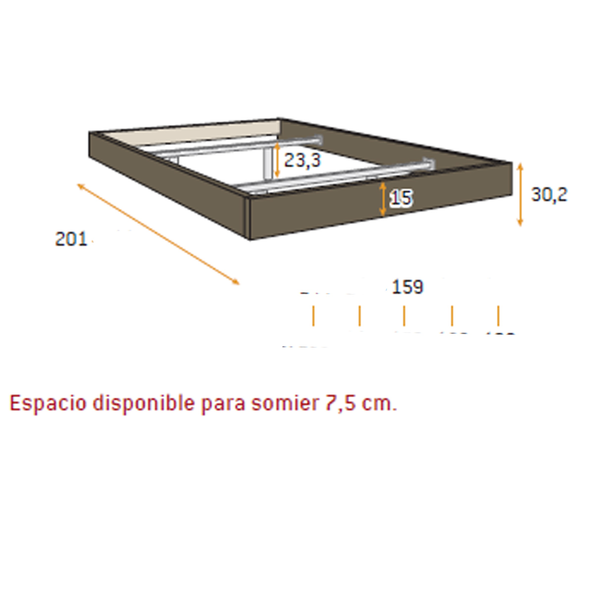 Bancada para cama VALORE 09