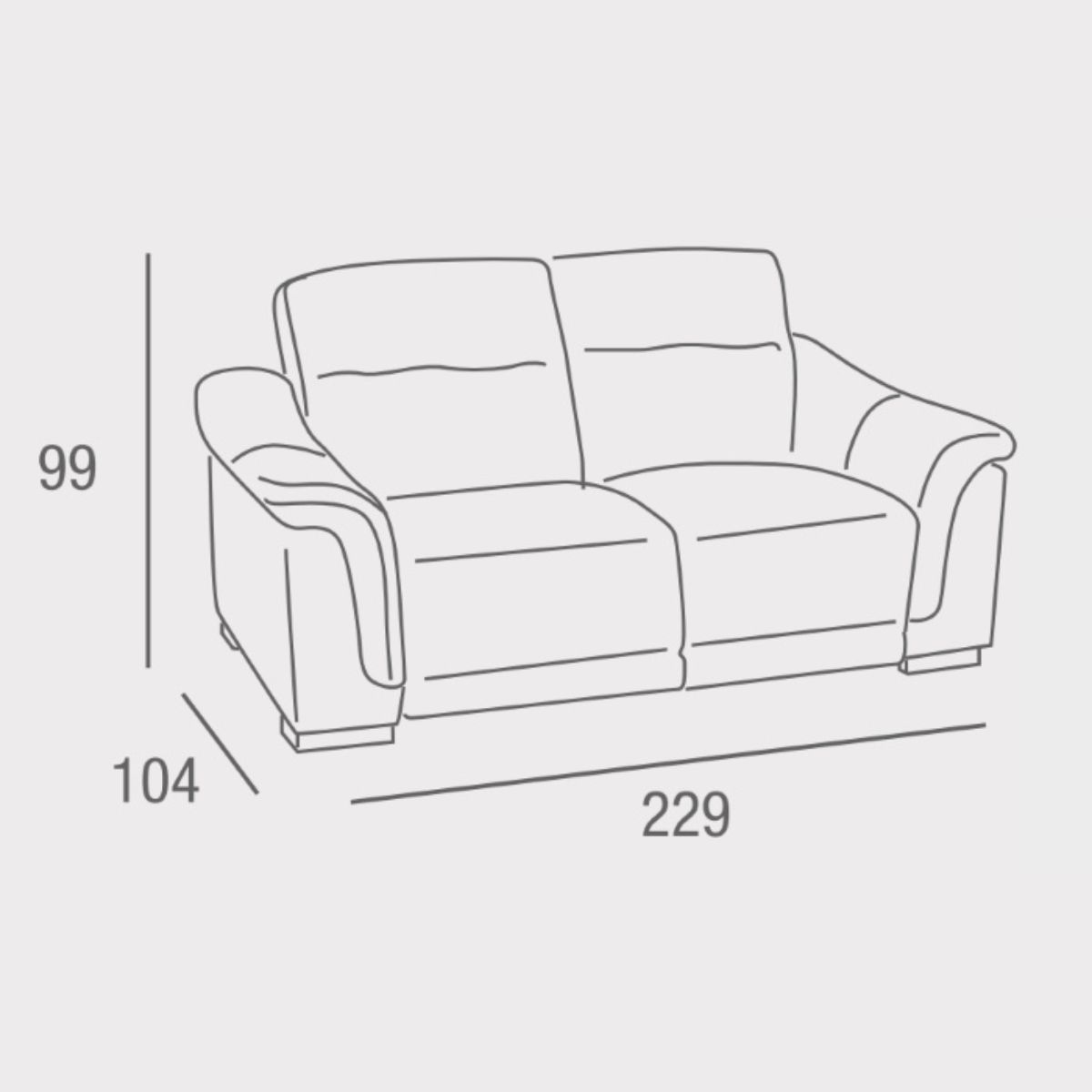 Sofá de piel eléctrico 3 plazas MARCO