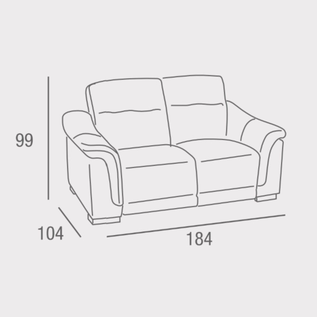 Sofá dos plazas MARCO