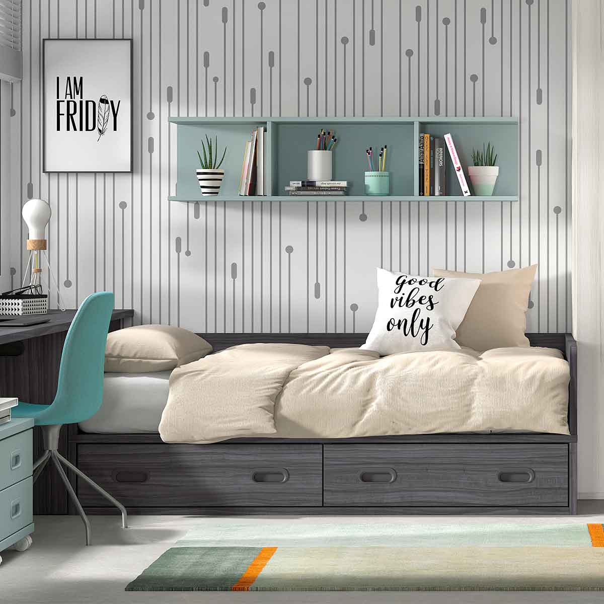 Cama compacta juvenil DUSER 104