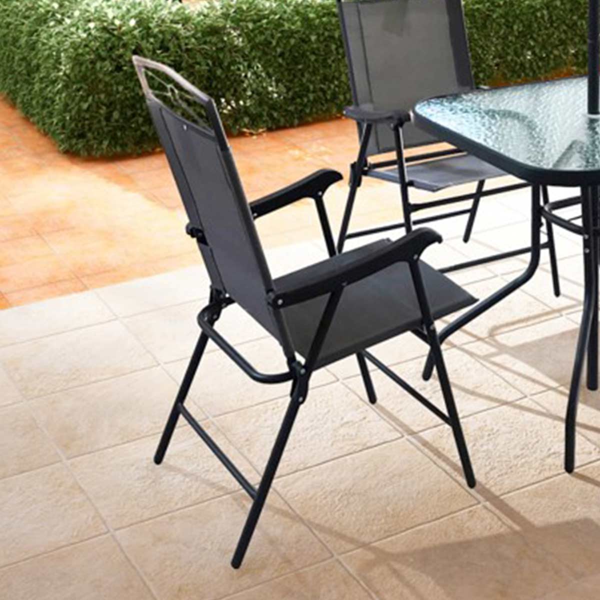 Conjunto jardín mesa + sillas + parasol  BACO