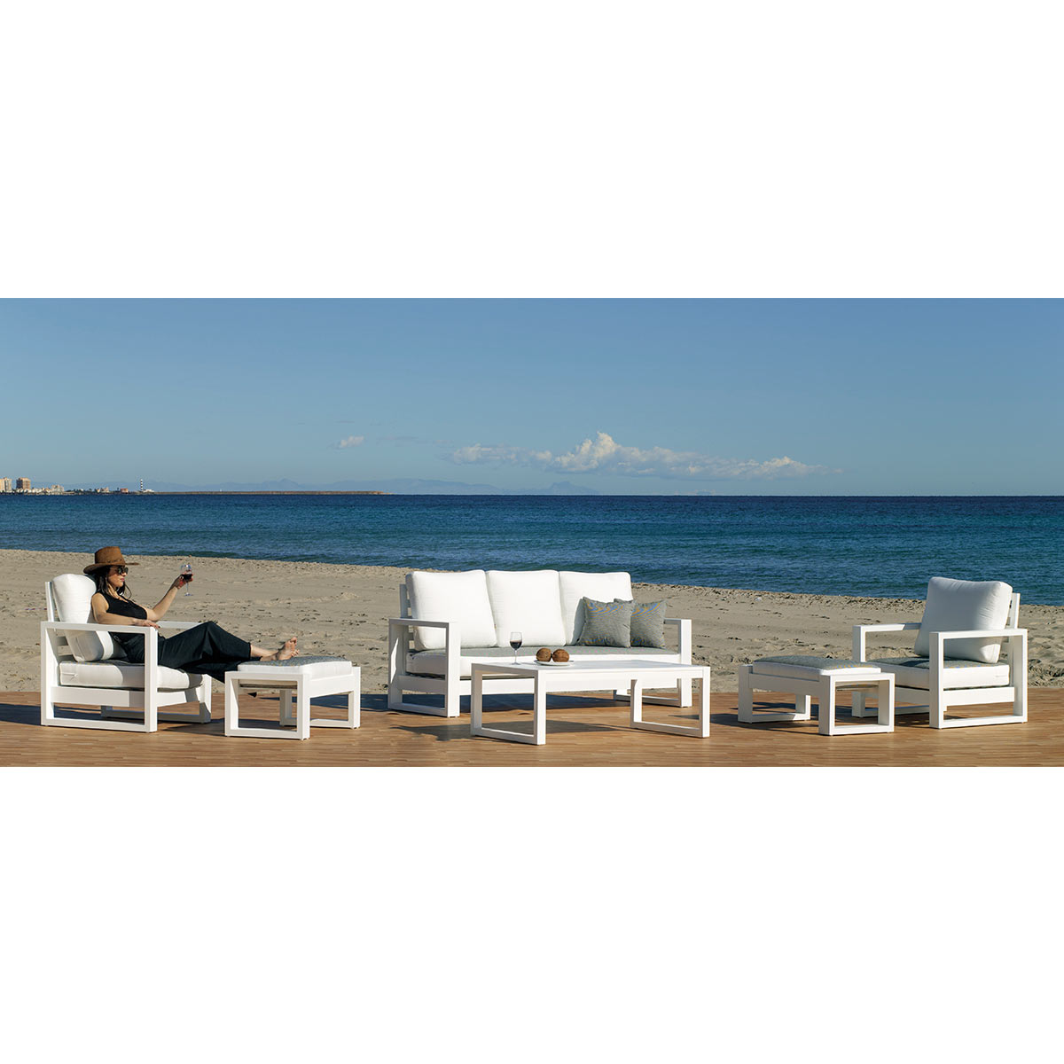 Set aluminio color blanco LOBART-8 