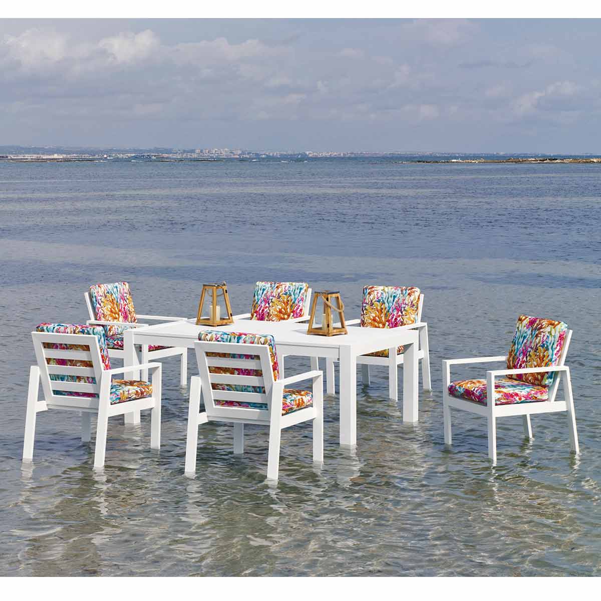 Conjunto para exterior mesa y 6 sillas ZUFER