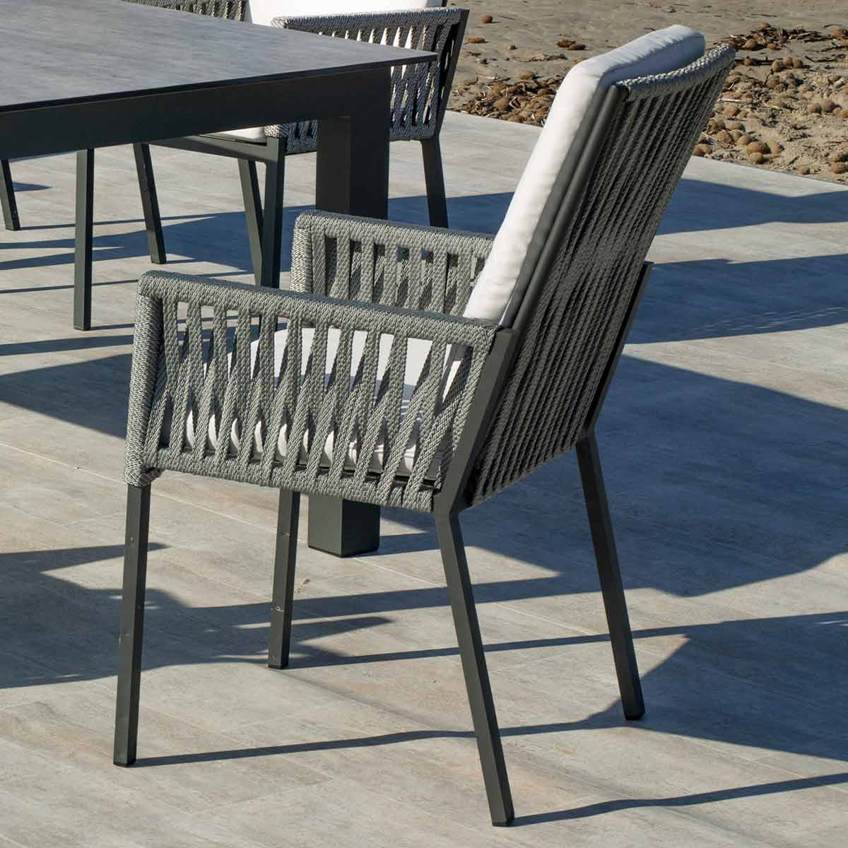 Conjunto para exterior mesa ZUFER y 6 sillas SIDER 