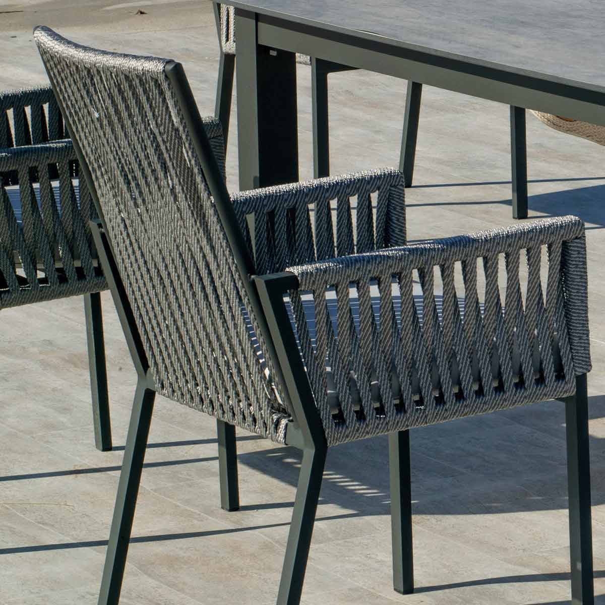 Conjunto para exterior mesa ZUFER y 6 sillas SIDER 