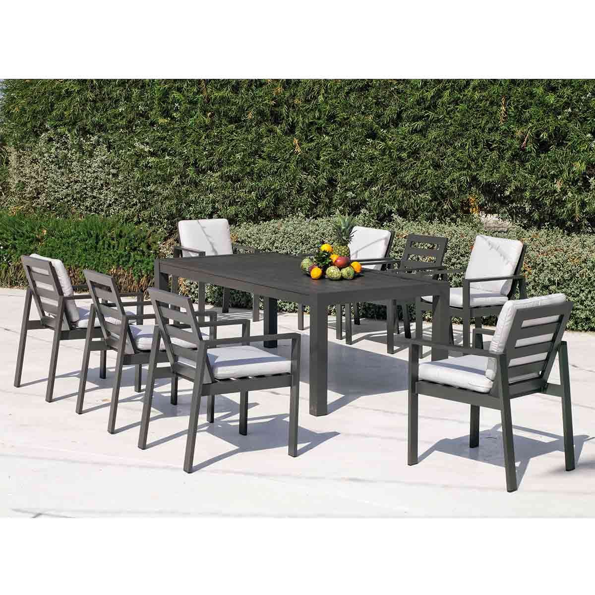 Conjunto de jardín mesa y 8 sillas ZUFER 