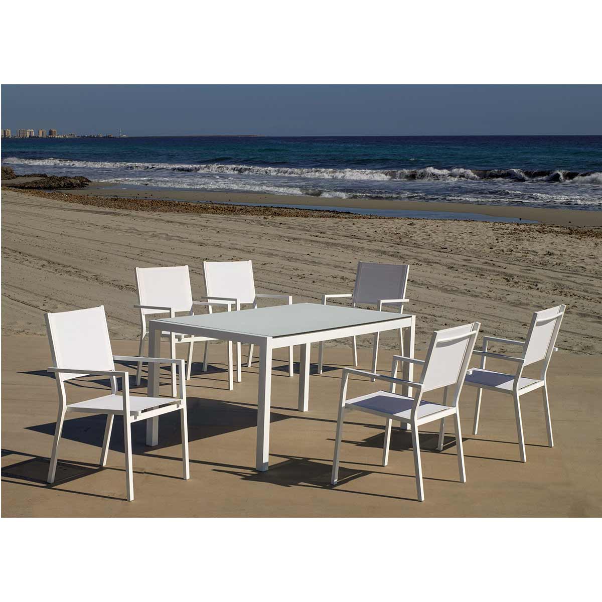 Conjunto jardín mesa y 6 sillas TELGAR 1