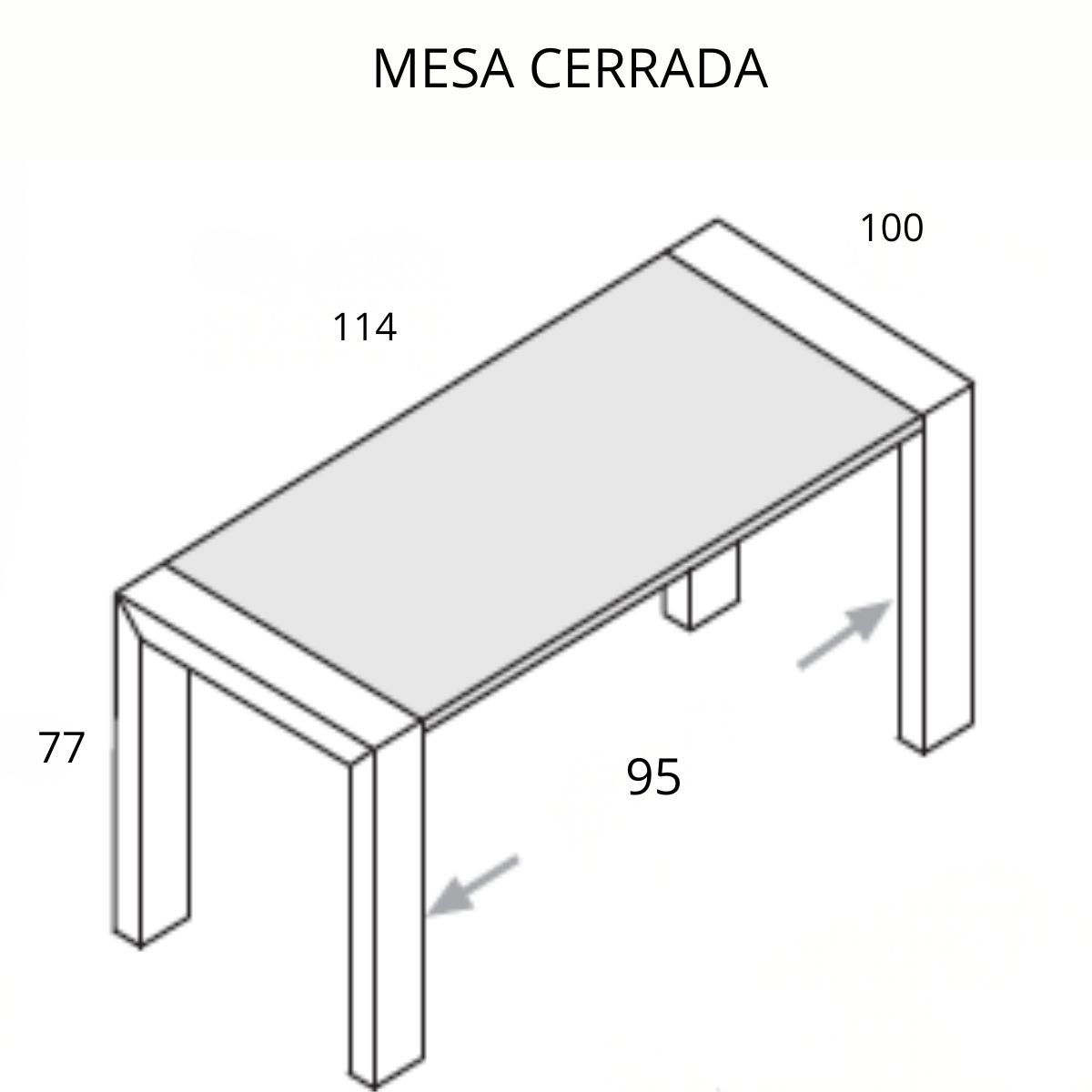 Mesa extensible ELDUR 520
