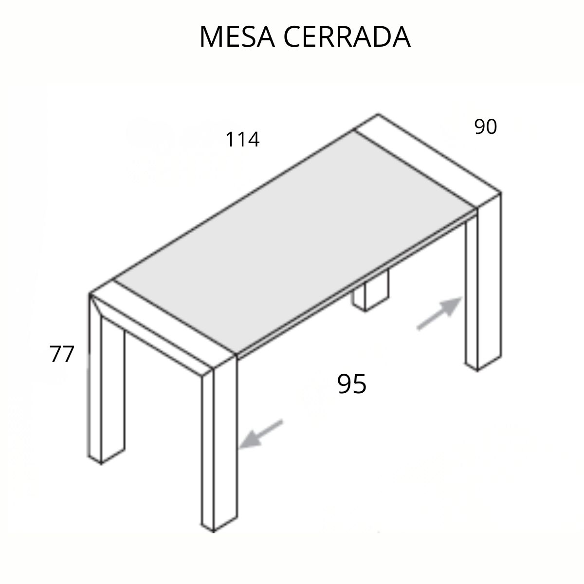Mesa extensible ELDUR 520