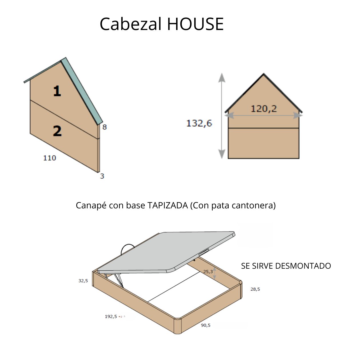 Cabezal + Canapé FUNNY 252