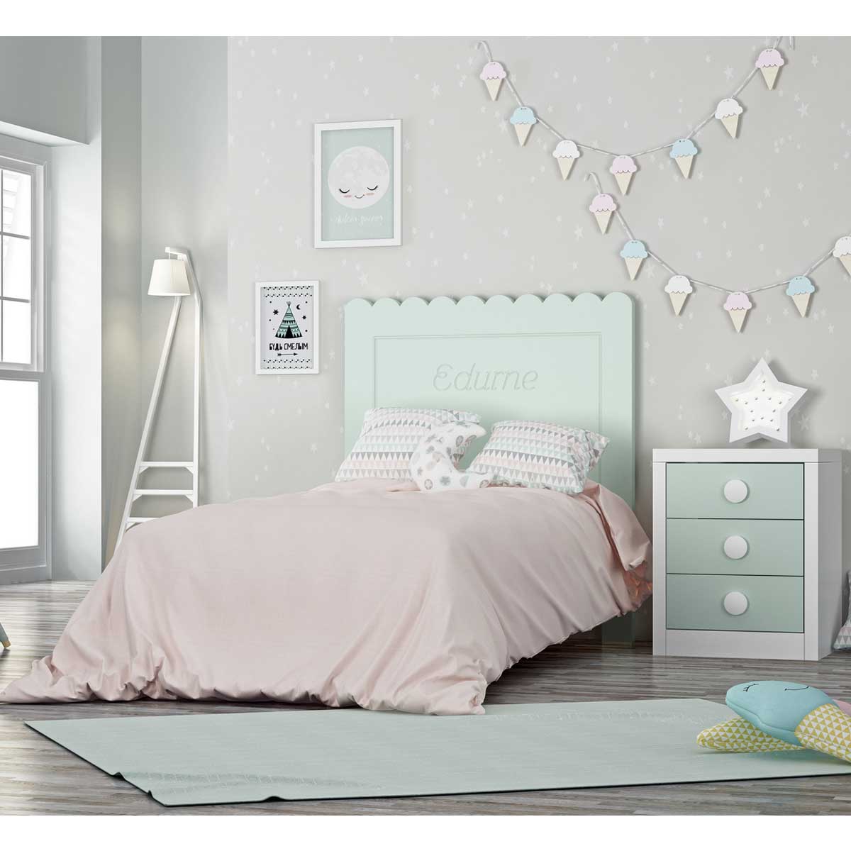 Cabecero y mesita 3 cajones YENKA 58