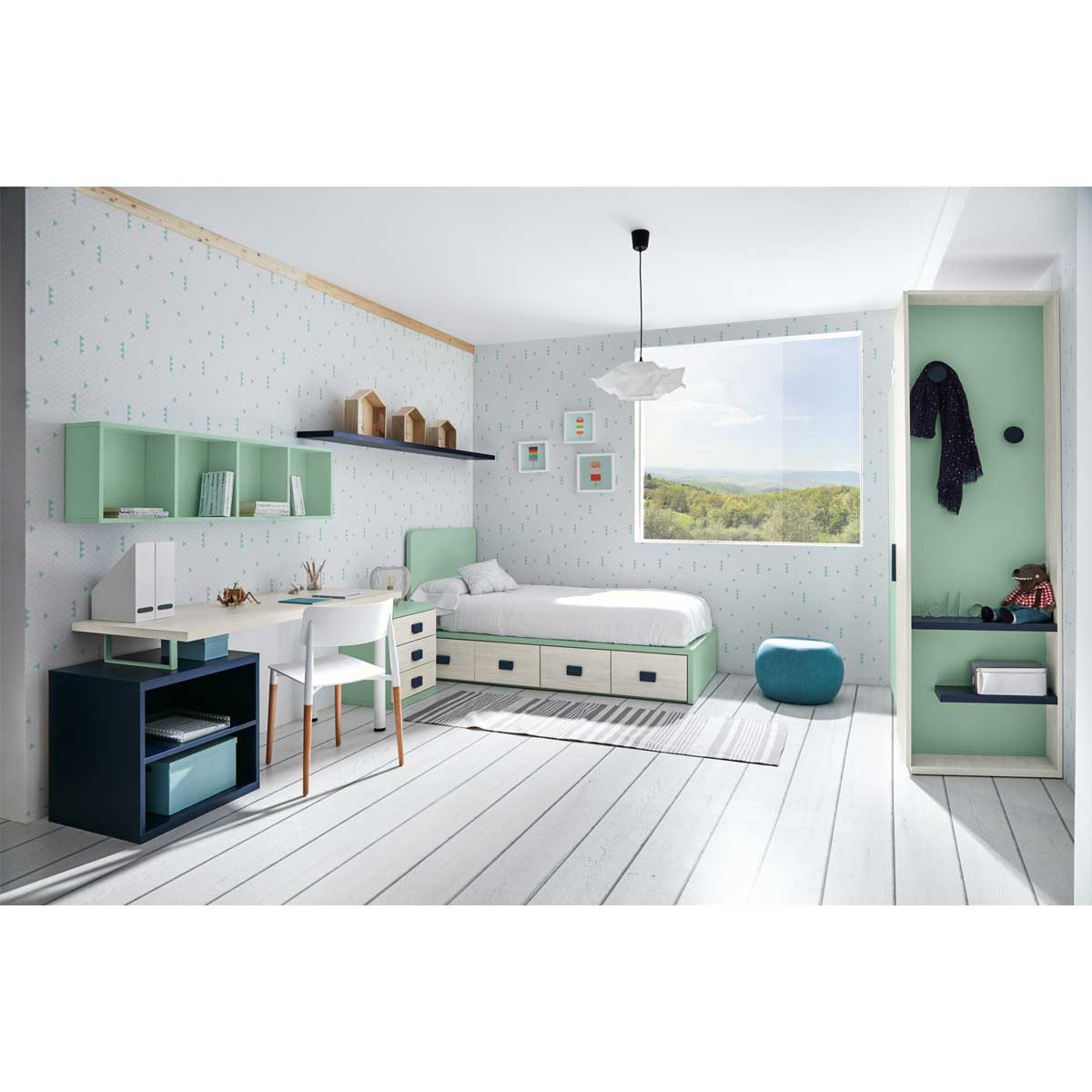 Cuna convertible + armario BUNNY 74