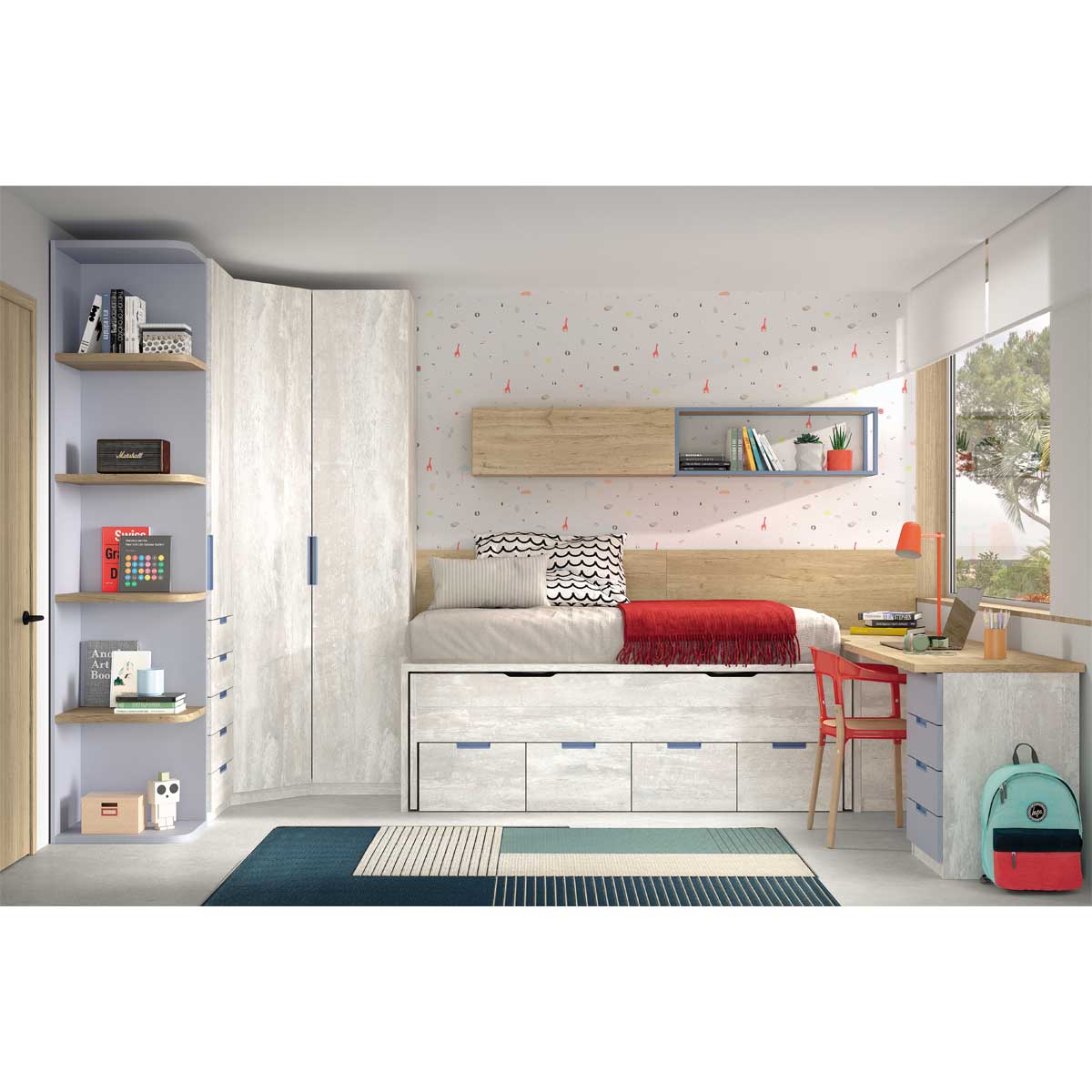 Compacto dos camas y cajones DIRA 22