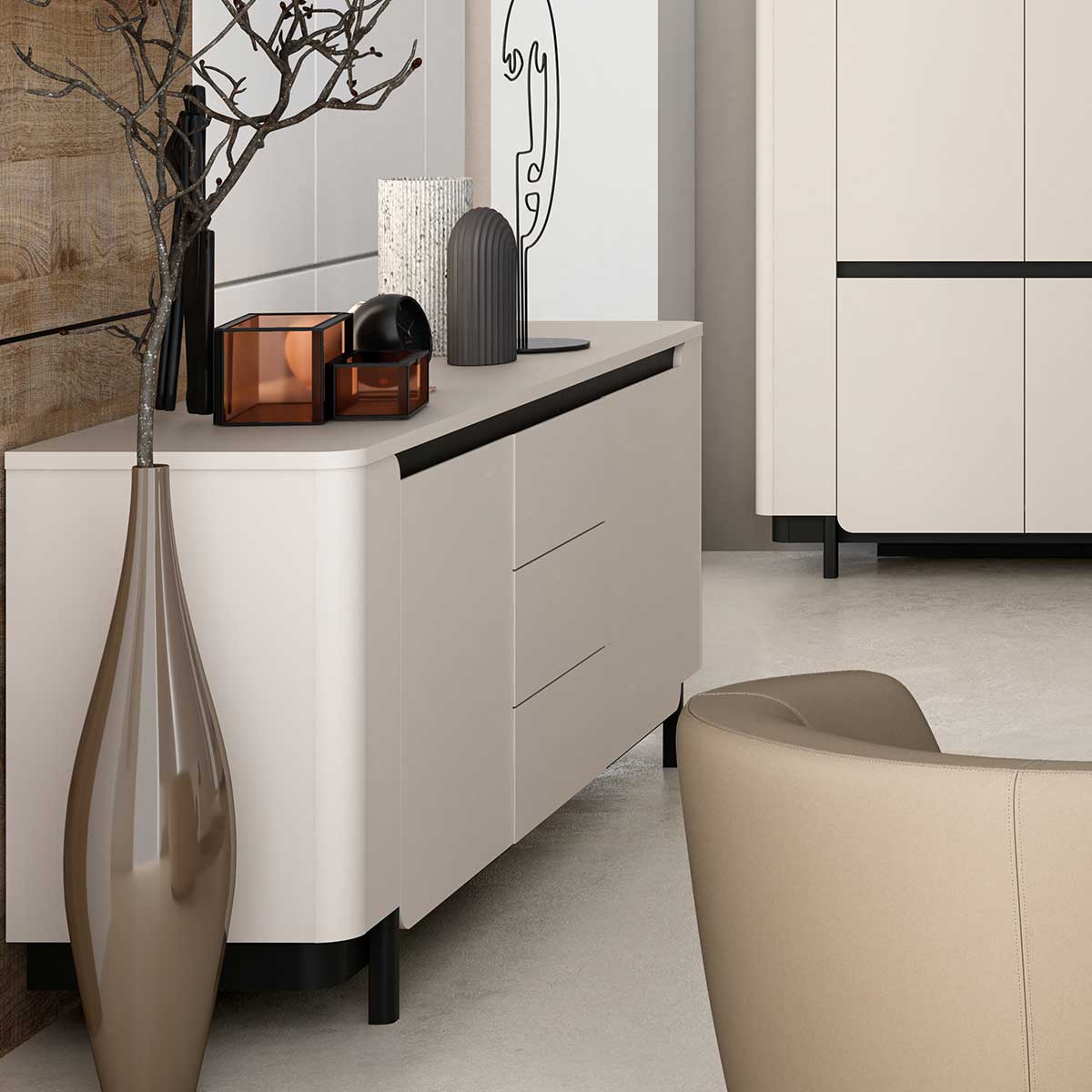 Aparador 2 puertas y 3 cajones GAVIN