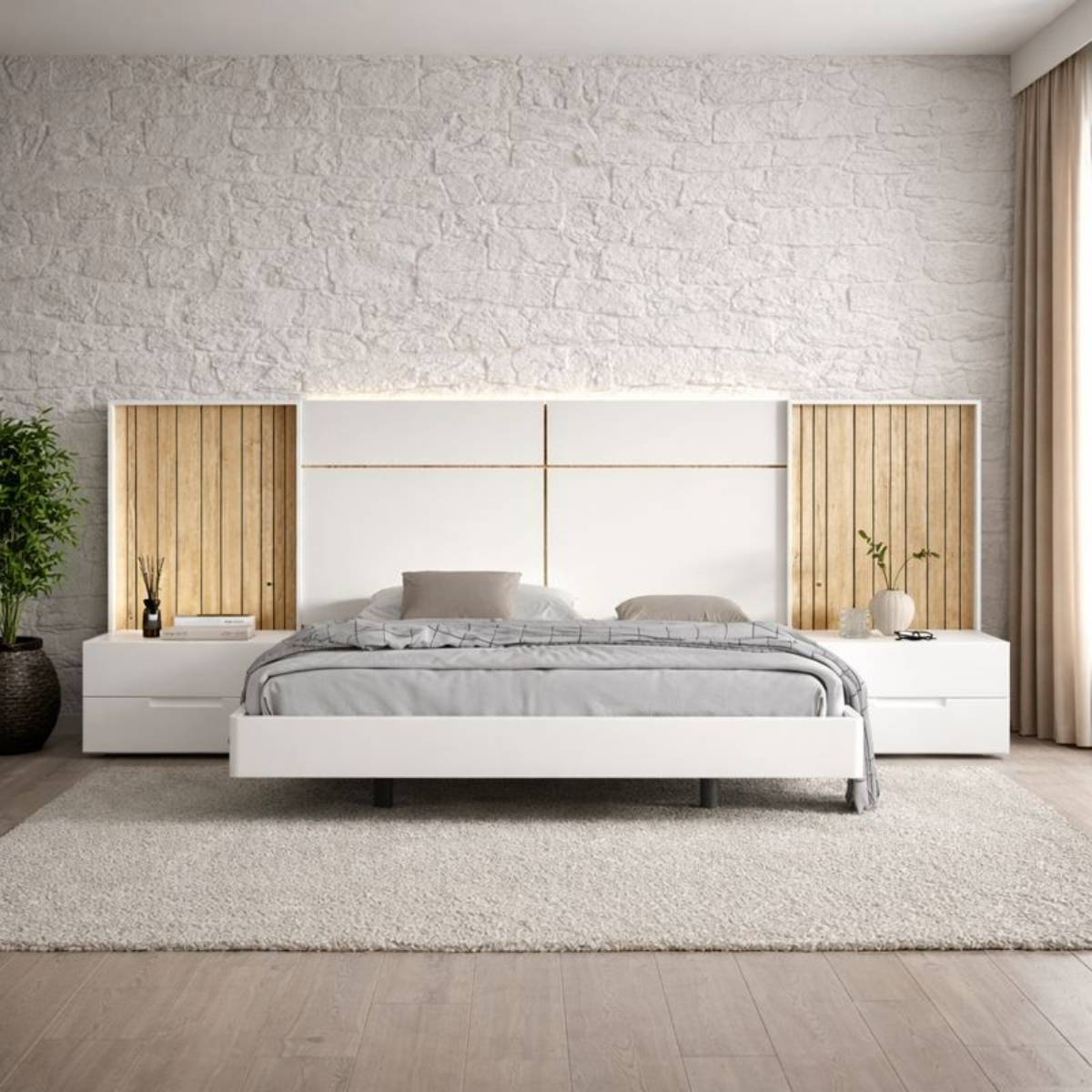 Cabecero y mesitas VALORE 84