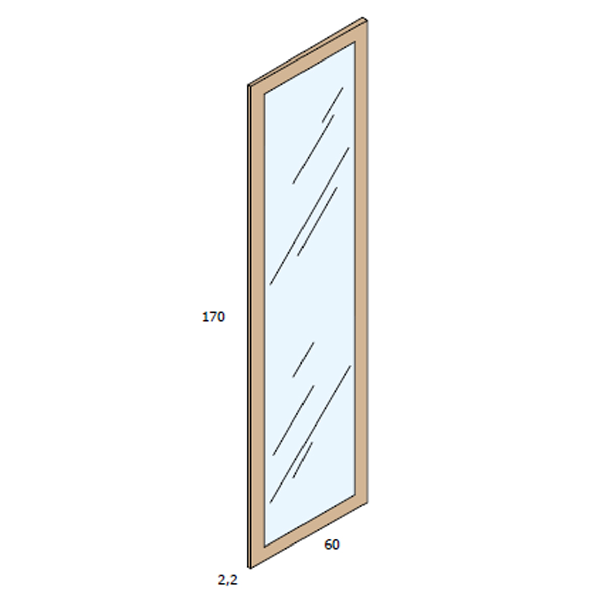 Espejo vertical KELEN 25